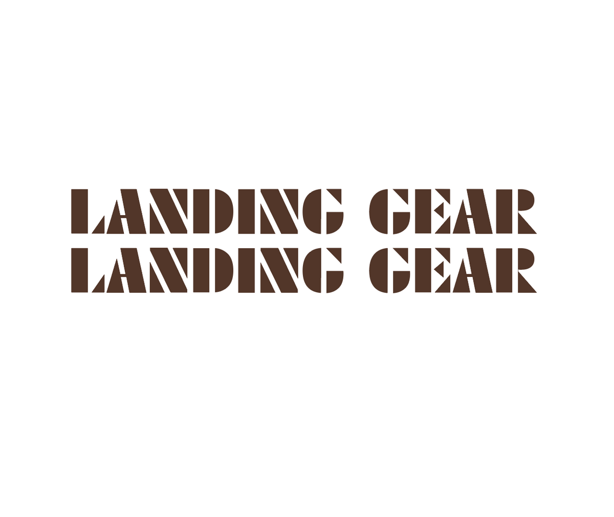 Landing Gear Lites Fork Decal set - baby blue