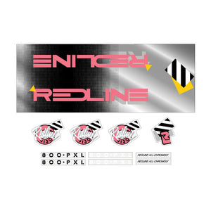 1988 Redline - 800-PXL for chrome frame Decal set