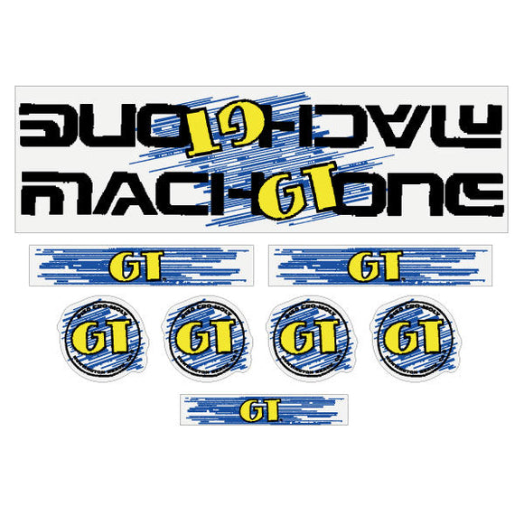 1989 GT - Mach One - Black on Clear - decal set