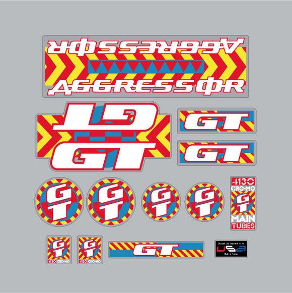 1990  GT BMX - Aggressor - for colored frames decal set