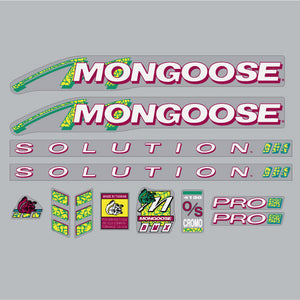 1991 Mongoose - Solution FOR BLUE FRAME Decal set