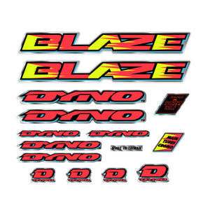 1992 DYNO - Blaze orange decal set