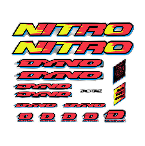 1992 DYNO - NITRO for chrome frame decal set