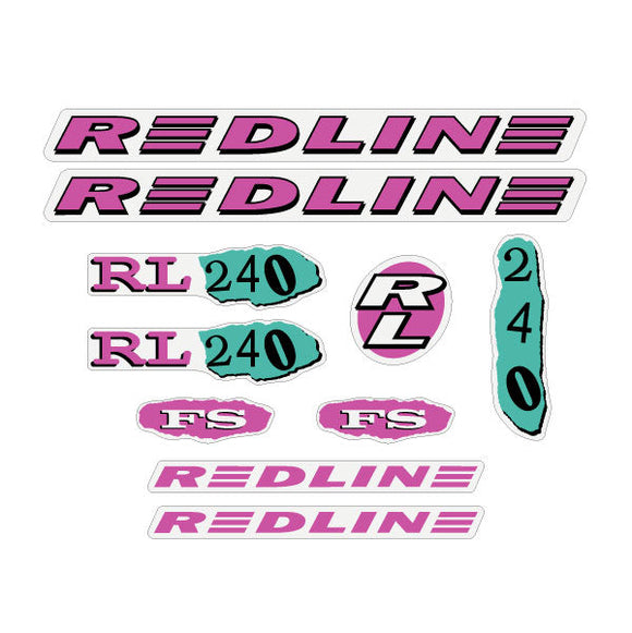 1993 Redline - RL240 - Aqua with Black Decal set