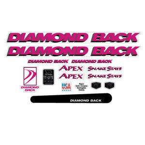 1994 Diamond Back -  APEX MTB magenta decal set