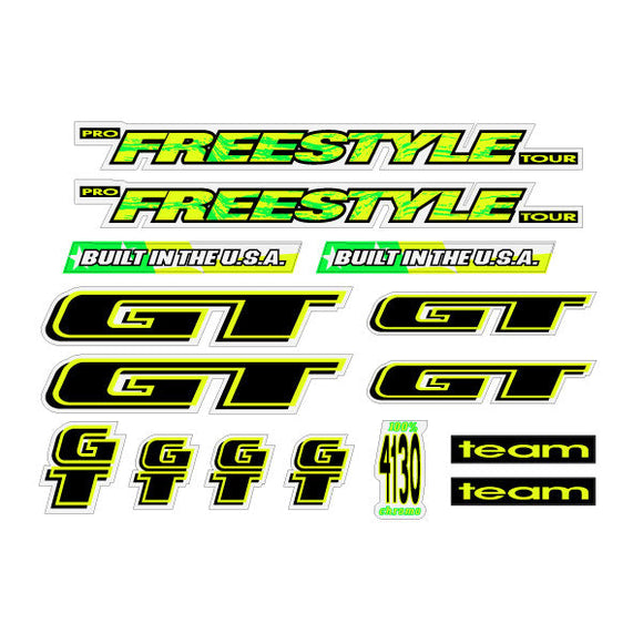 1994 GT - Pro Freestyle TOUR TEAM - on clear decal set