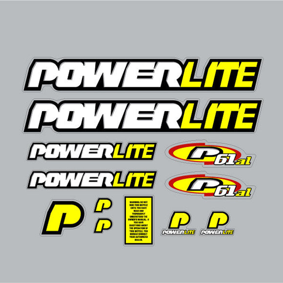 1995 Powerlite - P61aL Clear decal set