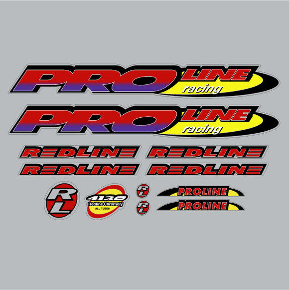 1995 Redline - PROLINE - For Chrome frame Decal set