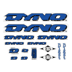 1997 DYNO - BLAST blue decal set on clear