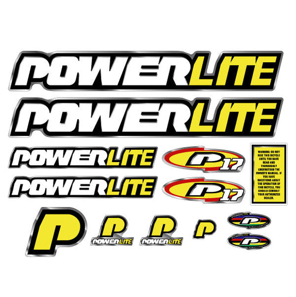 1997 Powerlite - P17 Chrome decal set