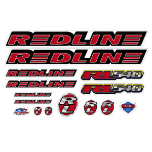 1997 Redline - RL540 for chrome frame - Decal set