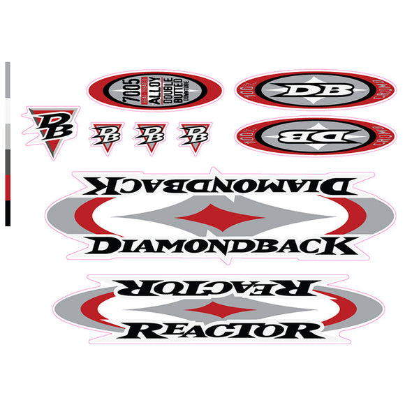 1998 Diamond Back -  Reactor for black frame decal set