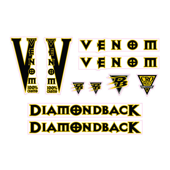 1998 Diamond Back -  Venom for chrome frame decal set