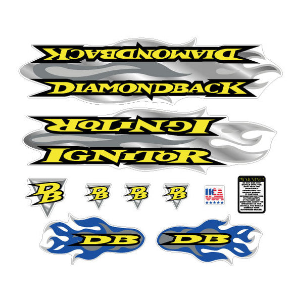 1998 Diamond Back - Ignitor for blue frame decal set