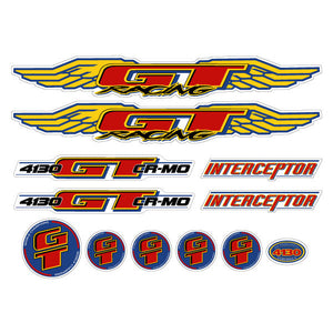 1998 GT BMX - Interceptor - for painted frames Clear decal set