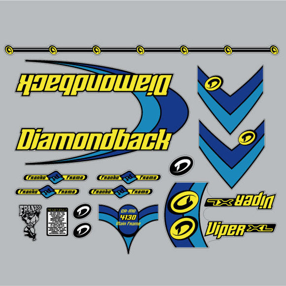 1999 Diamond Back - Viper XL for chrome frame decal set