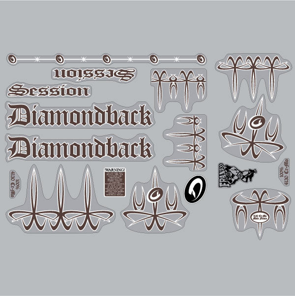 2000 Diamond Back - Session For Green Frame Decal Set 