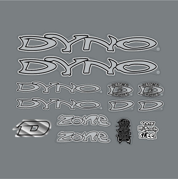 2000 DYNO - ZONE for blue frame decal set