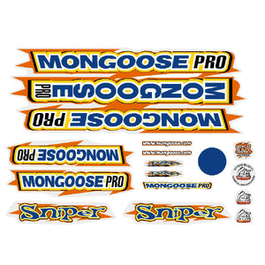 2000 Mongoose - Sniper Blue Orange - Decal set