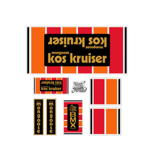 2012 Mongoose - RETRO Kos Krusier - clear Decal set