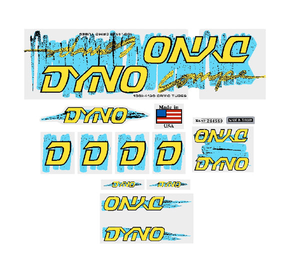 1987 DYNO -COMPE decal set