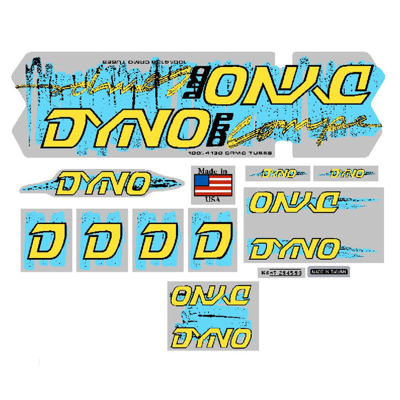 1987 DYNO - Pro COMPE on chrome decal set