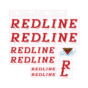 1990 Redline - 700-EXL - Red and White Decal set