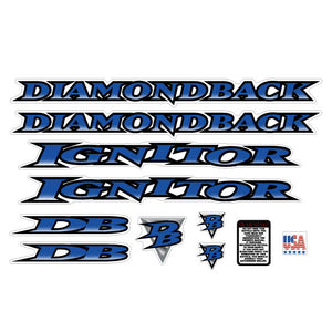 1996 Diamond Back -  Ignitor for chrome frame decal set