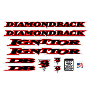 1997 Diamond Back - Ignitor for chrome frame decal set