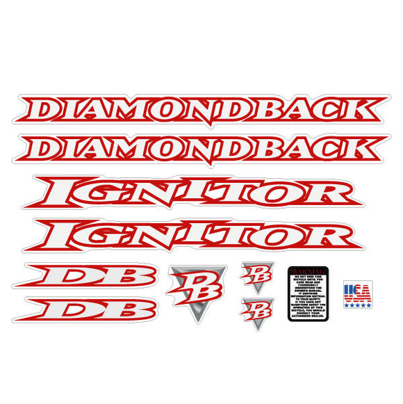 1997 Diamond Back - Ignitor for black frame decal set