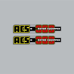 ACS - 360 fork decals - yellow outline