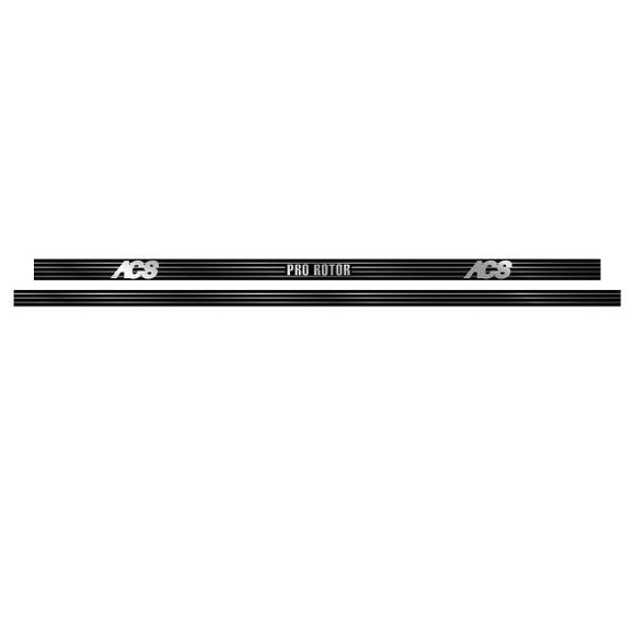 ACS - PRO - ROTOR decal - BLACK on chrome