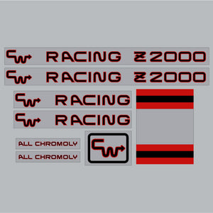 CW - Z2000 Black and Red Decal set