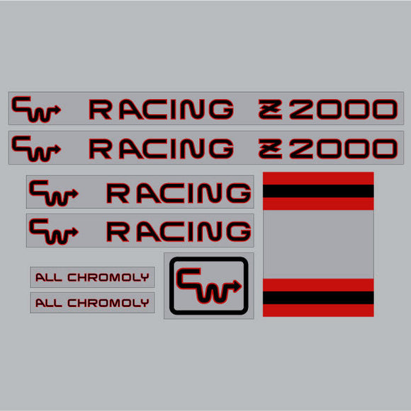 CW - Z2000 Black and Red Decal set