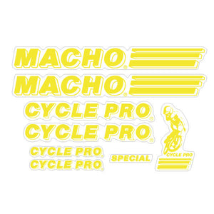 Cycle Pro - MACHO SPECIAL - Yellow decal set