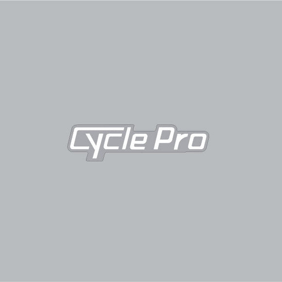 Cycle Pro -  seat rear White decal