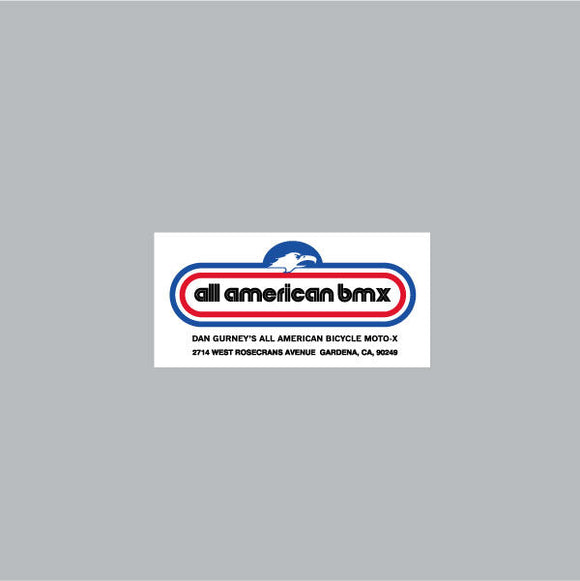 Dan Gurney - All American BMX seat tube decal