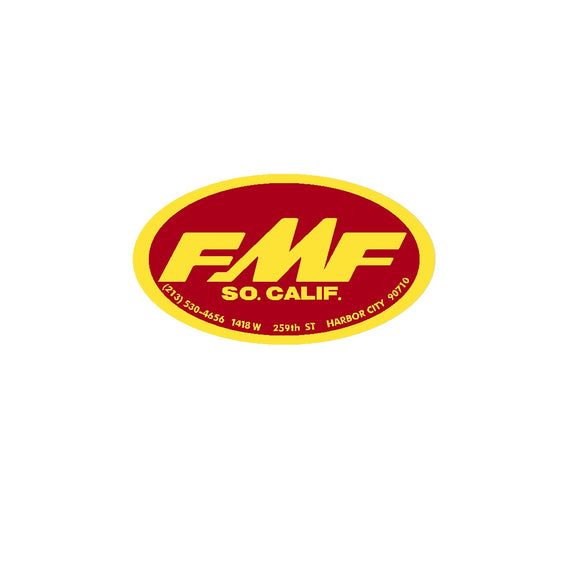 FMF - BMX -So. Calif- Red & Yellow head tube decal