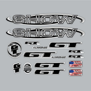 1999 GT BMX -SHOW - decal set - Blue frame