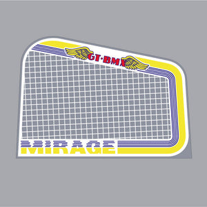 GT - Mirage BMX Wings - Yellow Red side side plate decal