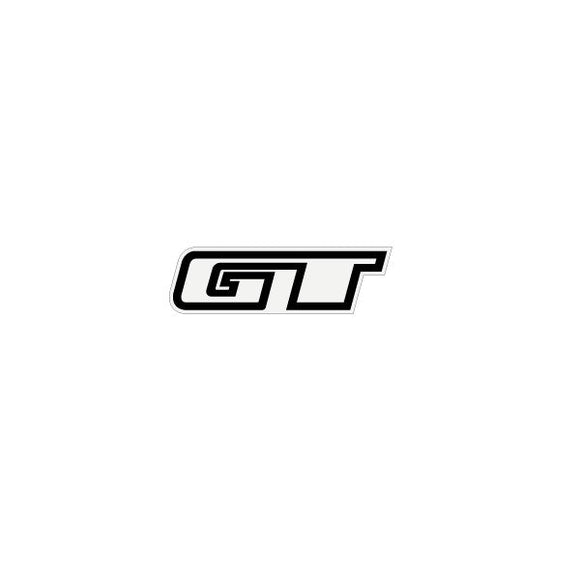 GT - 90's Seatclamp decal - Outline Black on clear