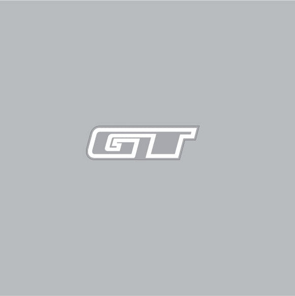 GT - 90's Seatclamp decal - Outline White on clear