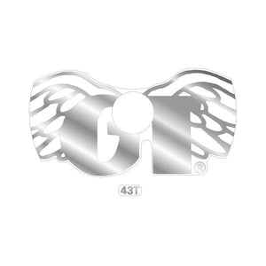 GT - Wings Sprocket decal - for 43T in CHROME on clear