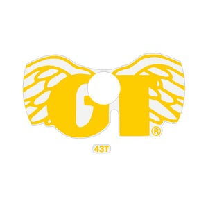 GT - Wings Sprocket decal - for 43T in YELLOW on clear