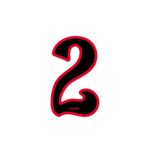 Haro - Early plate number #2 decal - Black Red