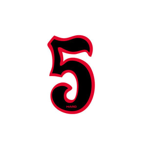 Haro - Early plate number #5 decal - Black Red