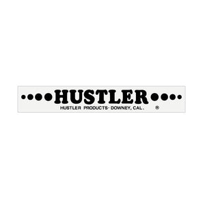 Hustler - Plate decal - black on clear decal