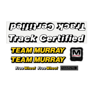 Murray - Track Certified Freewheel Decal set