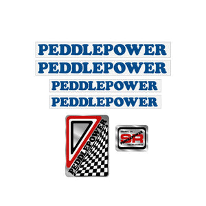 Peddlepower - Early BLUE decal set