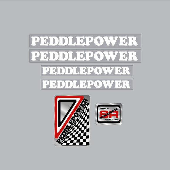 Peddlepower - Early WHITE decal set